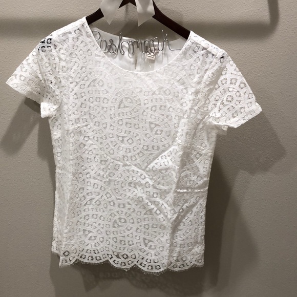 J. Crew Factory Tops - 🆕NWT J.Crew Factory Lace Tee Size 0